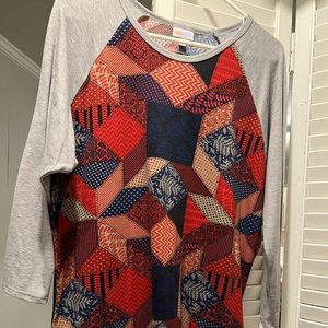 Half Sleeve LulaRoe Multi Color Top